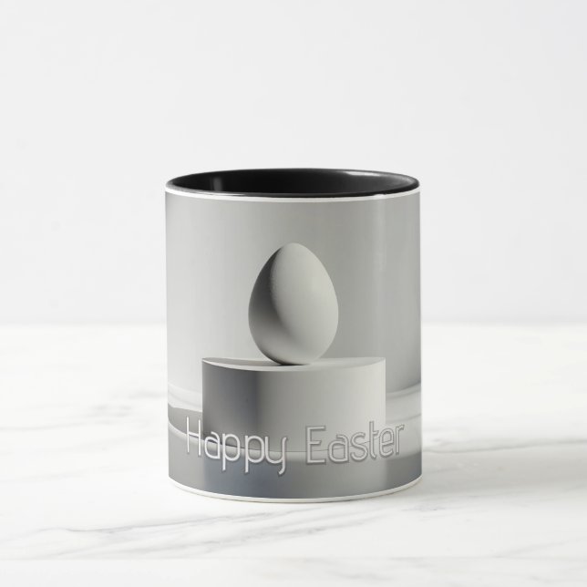 Minimalist Easter Egg on Modern Pedestal Mug (Center)