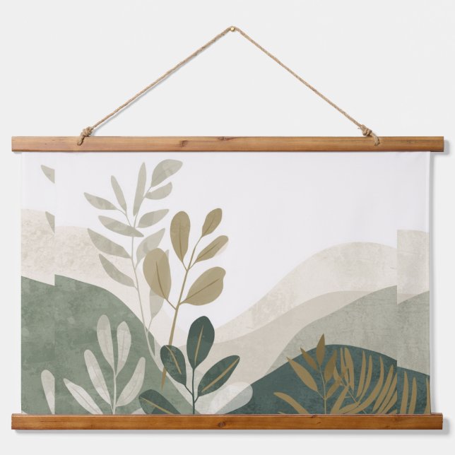 Minimalist Eco Wall Art | Wooden Tapestry Décor (Front)