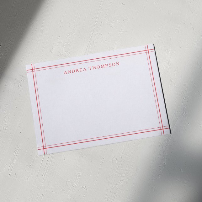 Minimalist Edgy Geometric Two Border Red Card (Creator Uploaded)