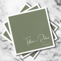 Minimalist Editable Colour Green Wedding