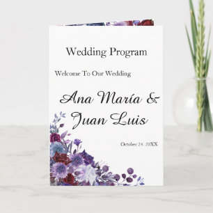 Minimalist Editorial Wedding Program Folded Card