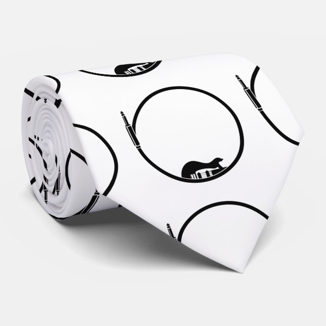 Minimalist electric guitar tie (Rolled)