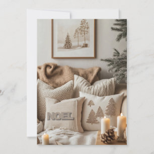 Minimalist Elegance and Cozy Christmas Holiday Card