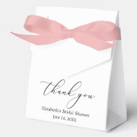Minimalist Elegance Calligraphy Bridal Shower Bow