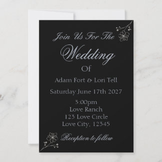 Minimalist Elegance Wedding Invitation