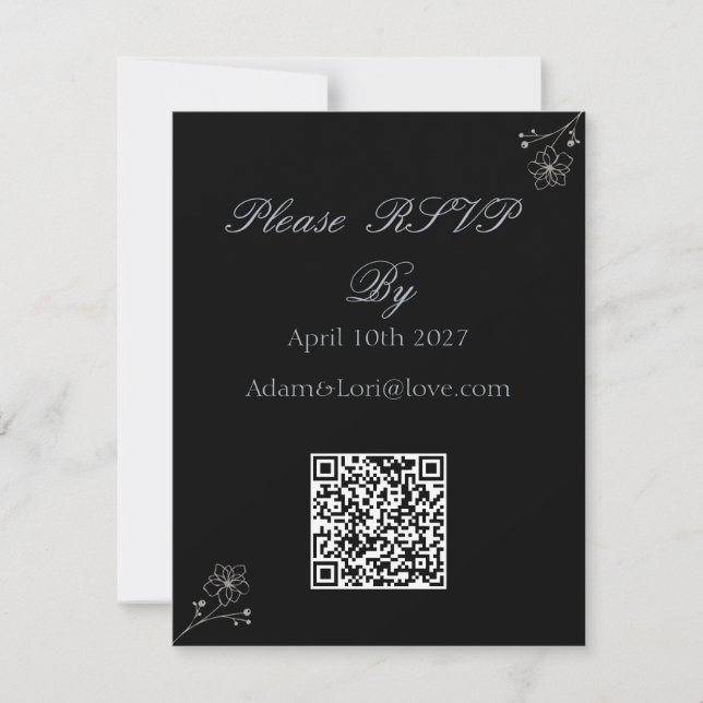 Minimalist Elegance Wedding RSVP Card (Front)