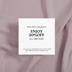 Minimalist Elegant Beauty Salon Coupon