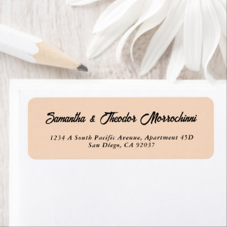 Minimalist Elegant Beige Return Address Labels