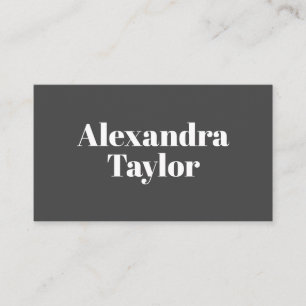 Minimalist Elegant Black and White Professional  Business Card