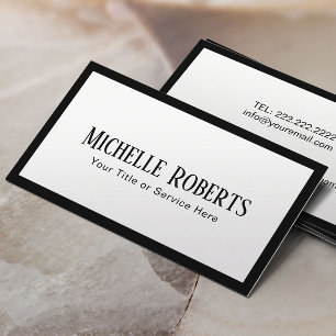 Minimalist Elegant Black Border Modern Business Card