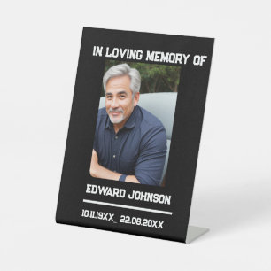 Minimalist Elegant Black Funeral Welcome Sign