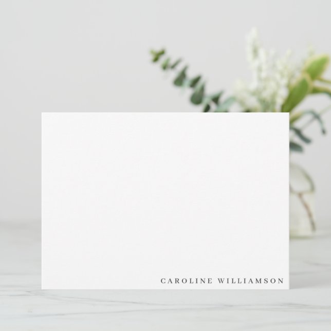 Minimalist Elegant Black Typography Personalized Card (Standing Front)