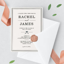 Minimalist Elegant Black & White Coquette Wedding