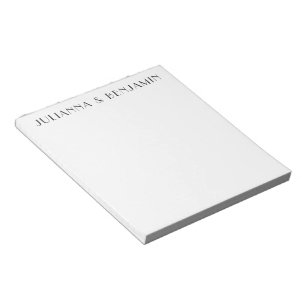 Minimalist Elegant Black White Custom Art Deco  Notepad
