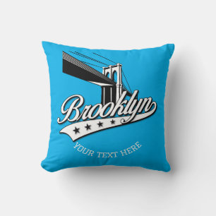Minimalist Elegant Brooklyn Bridge Design Throw Pillow