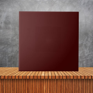 Minimalist Elegant Burgundy Christmas Color  Tile