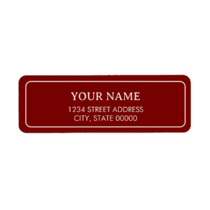 Minimalist Elegant Burgundy Red