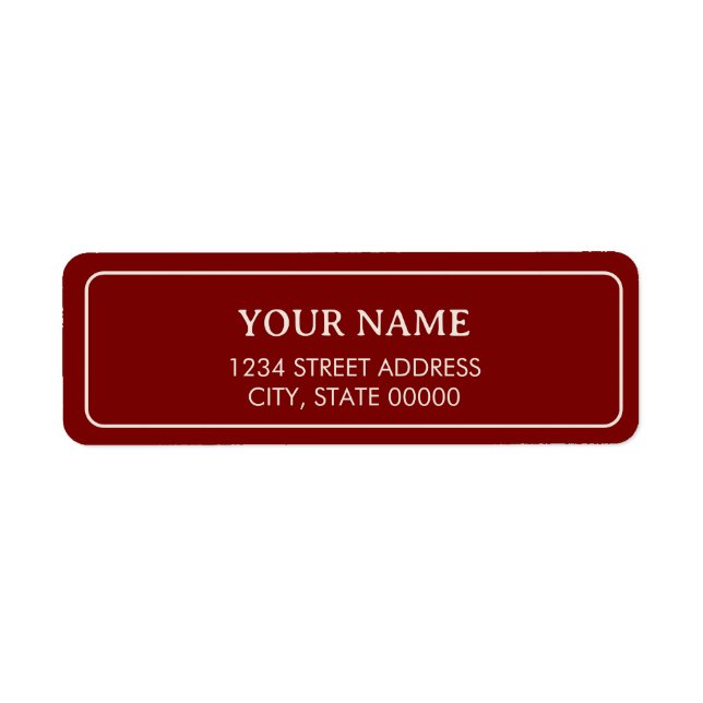 Minimalist Elegant Burgundy Red  (Front)