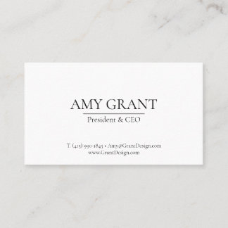 Minimalist Elegant Business Card Black and White