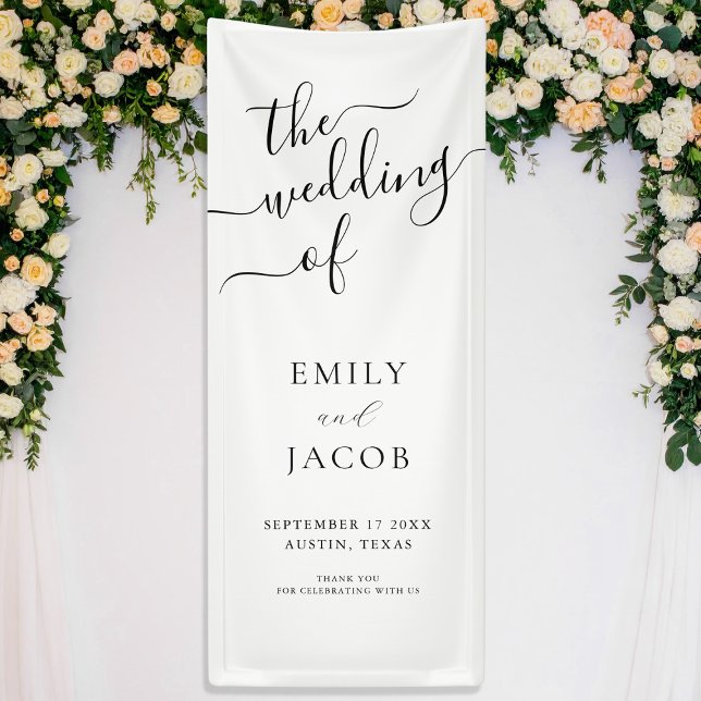Minimalist Elegant Calligraphy Wedding Welcome Banner (Creator Uploaded)
