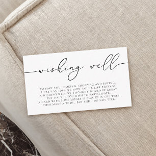 Minimalist Elegant Calligraphy Wishing Well Enclosure Card