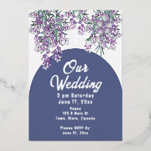 Minimalist Elegant Chic Foil Invitation