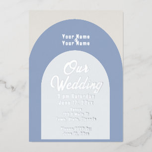 Minimalist Elegant Chic Foil Invitation