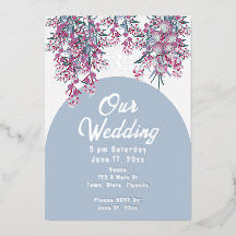 Minimalist Elegant Chic Foil Invitation