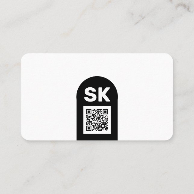 Minimalist Elegant Choose Colour Custom QR Code  Business Card (Back)