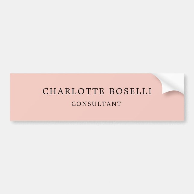 Minimalist Elegant Classical Professional Bumper Sticker (Front)