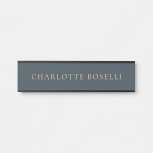 Minimalist Elegant Classical Professional Charcoal Door Sign