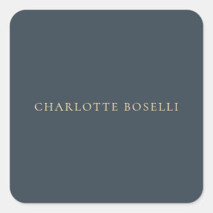 Minimalist Elegant Classical Professional Charcoal Square Sticker