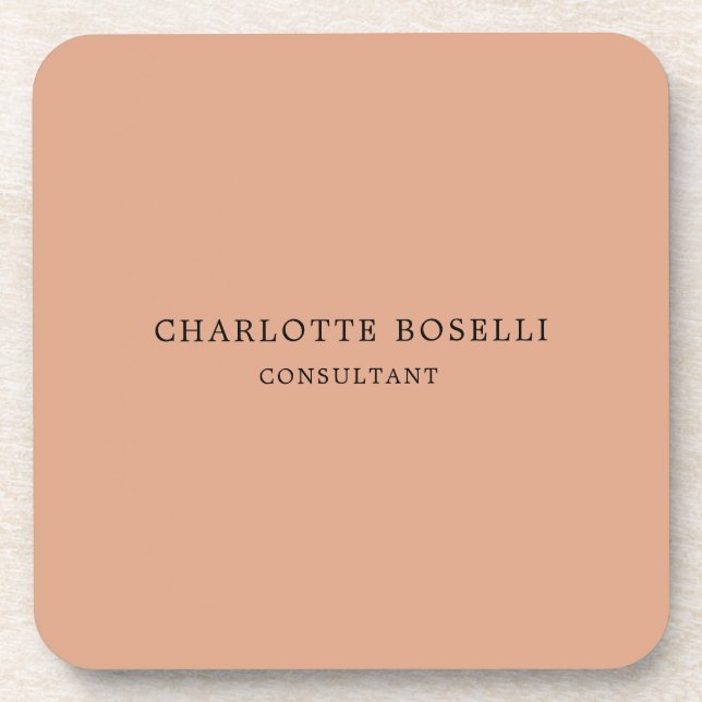 Minimalist Elegant Classical Professional Coaster (Front)