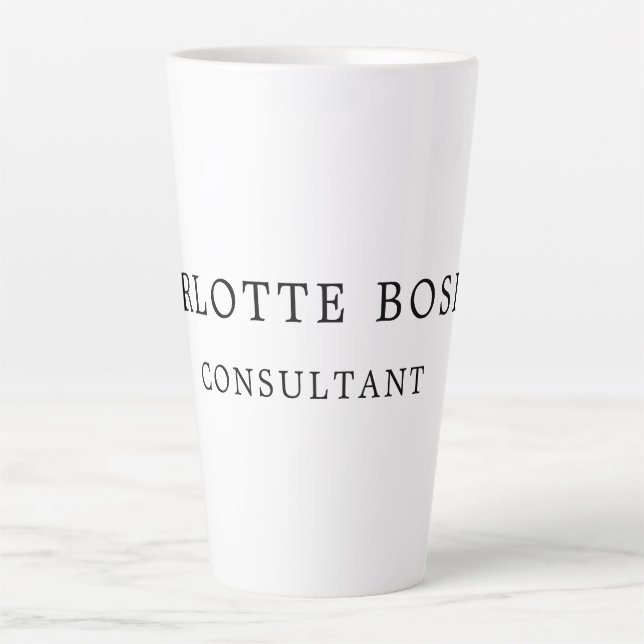Minimalist Elegant Classical Professional Latte Mug (Front)