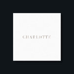 Minimalist Elegant Classical Professional Name Canvas Print<br><div class="desc">Various Size and Type Options, Easy to Use Creation Tool. You Only Need to Change Name.</div>