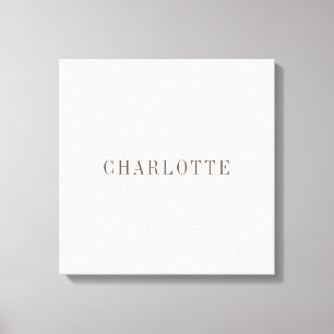 Minimalist Elegant Classical Professional Name Canvas Print