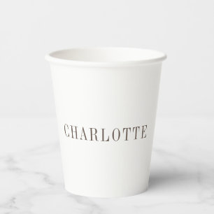 Minimalist Elegant Classical Professional Name Paper Cups