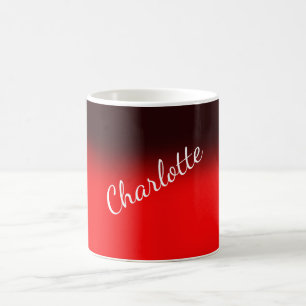 Minimalist Elegant Classical Professional Name Red Coffee Mug