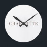 Minimalist Elegant Classical Professional Name Round Clock<br><div class="desc">Various Size and Type Options,  Easy to Use Creation Tool. You Only Need to Change Name.</div>