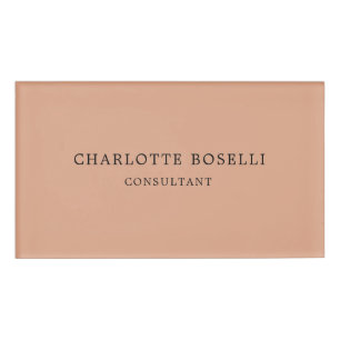 Minimalist Elegant Classical Professional Name Tag