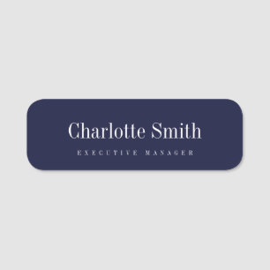 Minimalist Elegant Classical Professional Name Tag