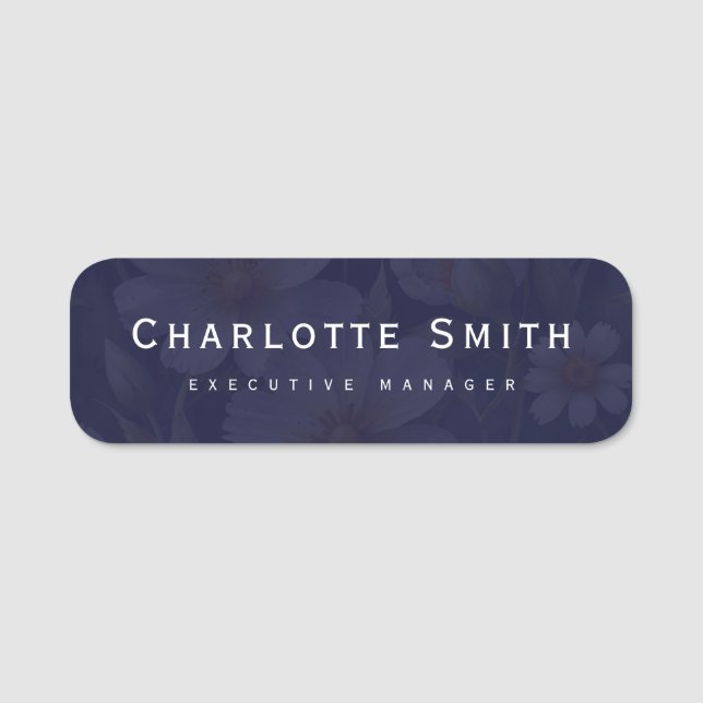 Minimalist Elegant Classical Professional Name Tag (Front)