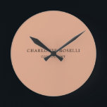 Minimalist Elegant Classical Professional Round Clock<br><div class="desc">Various Size and Type Options,  Easy to Use Creation Tool. You Only Need to Change Name,  Address,  Occupation,  Telephone Number and E-mail Details.</div>