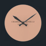 Minimalist Elegant Classical Professional Round Clock<br><div class="desc">Various Size and Type Options,  Easy to Use Creation Tool. You Only Need to Change Name,  Address,  Occupation,  Telephone Number and E-mail Details.</div>