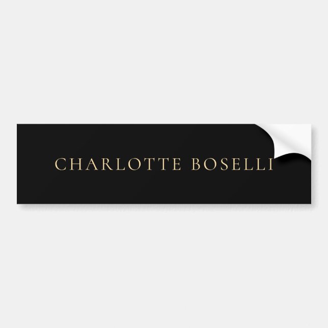 Minimalist Elegant Classical Professional Simple Bumper Sticker (Front)