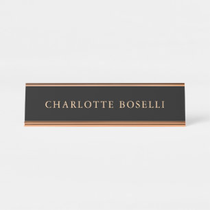 Minimalist Elegant Classical Professional Simple Desk Name Plate