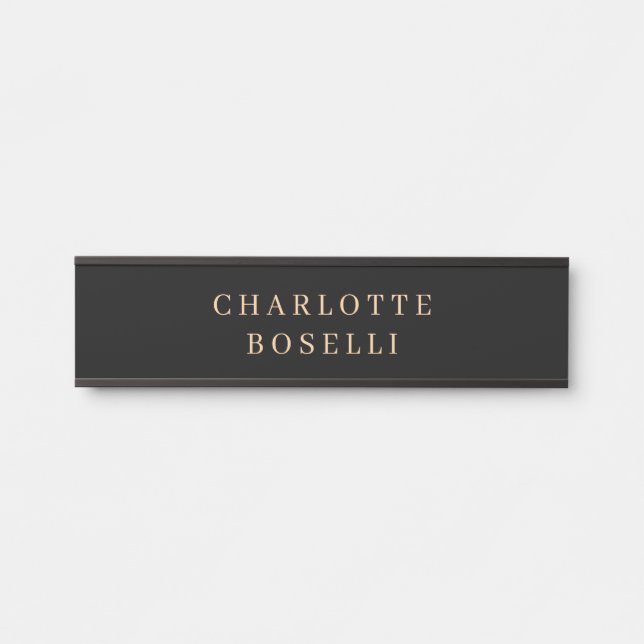 Minimalist Elegant Classical Professional Simple Door Sign (Front)