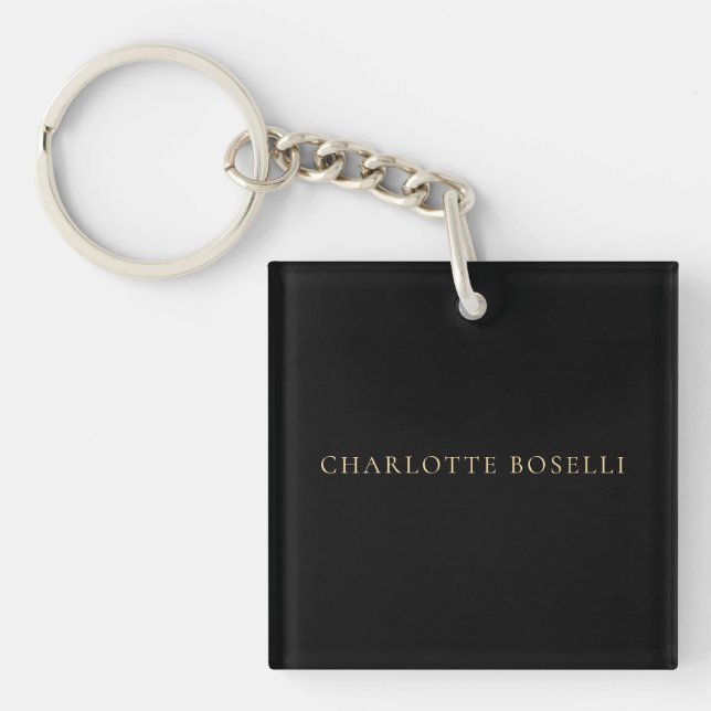 Minimalist Elegant Classical Professional Simple Keychain (Front)