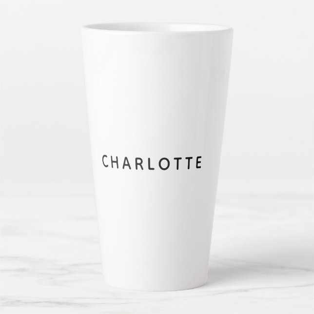 Minimalist Elegant Classical Professional Simple Latte Mug (Front)
