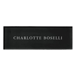Minimalist Elegant Classical Professional Simple Name Tag